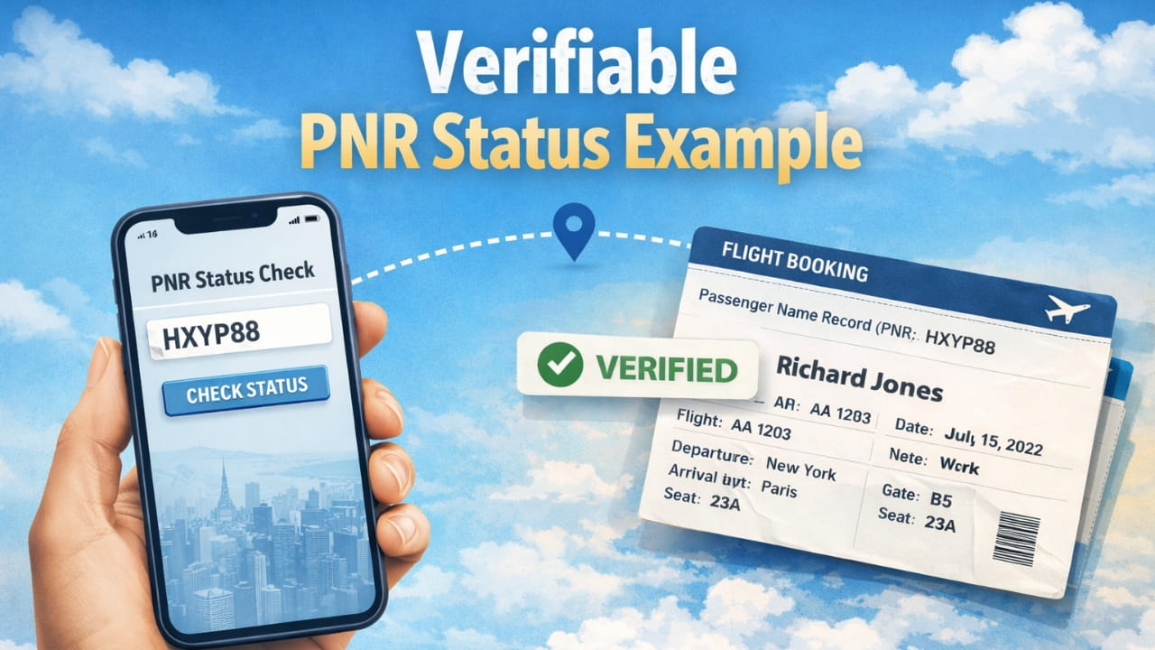 Verifiable PNR Status Example